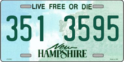 NH license plate 3513595