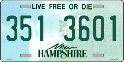 NH license plate 3513601