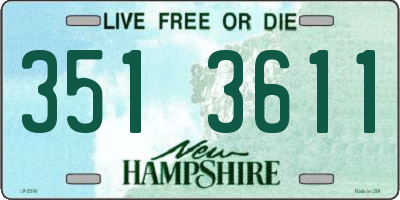 NH license plate 3513611