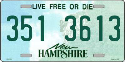 NH license plate 3513613