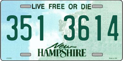 NH license plate 3513614