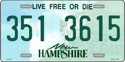 NH license plate 3513615