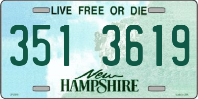 NH license plate 3513619