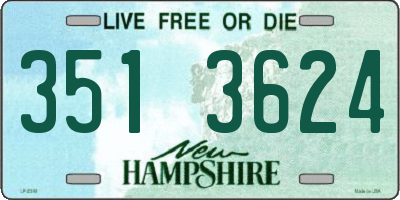 NH license plate 3513624