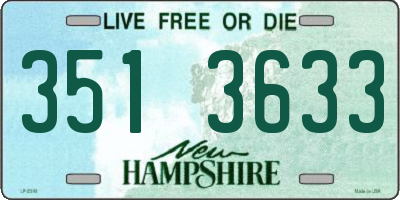 NH license plate 3513633