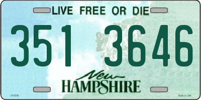 NH license plate 3513646
