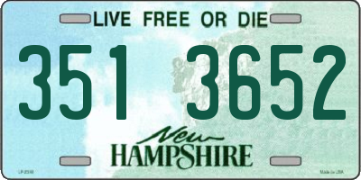 NH license plate 3513652