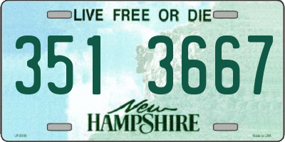 NH license plate 3513667