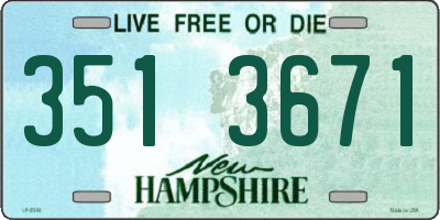 NH license plate 3513671