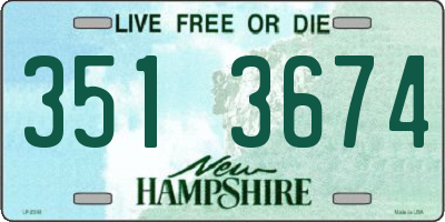 NH license plate 3513674