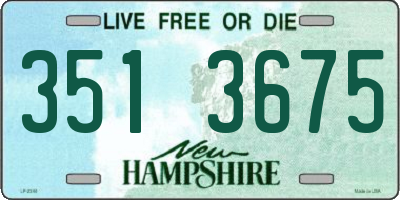 NH license plate 3513675