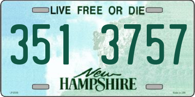 NH license plate 3513757