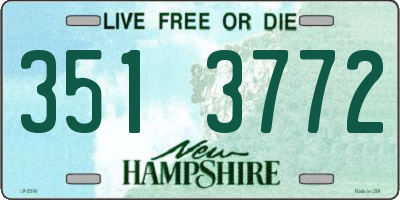 NH license plate 3513772