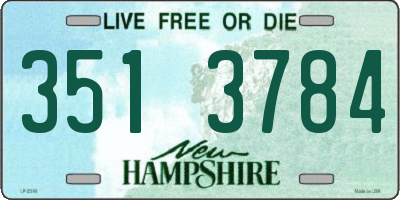 NH license plate 3513784