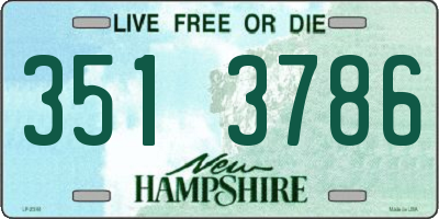 NH license plate 3513786