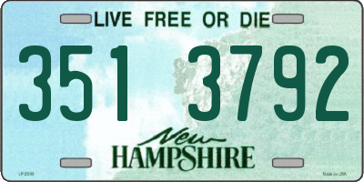 NH license plate 3513792