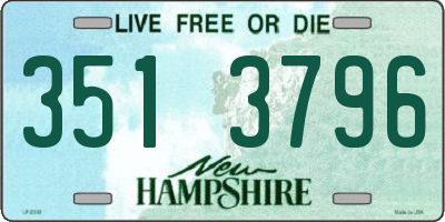 NH license plate 3513796