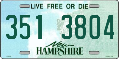 NH license plate 3513804