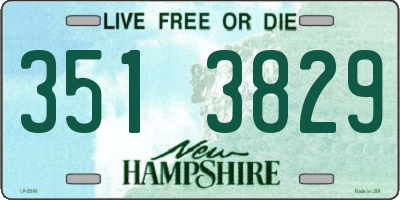 NH license plate 3513829