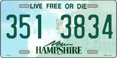 NH license plate 3513834