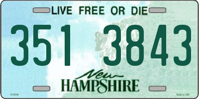 NH license plate 3513843