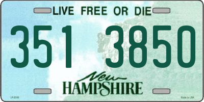 NH license plate 3513850