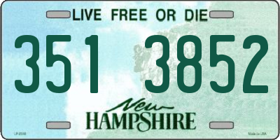 NH license plate 3513852