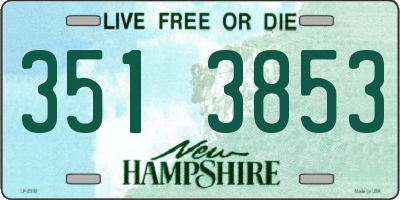 NH license plate 3513853