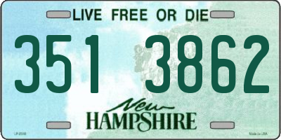 NH license plate 3513862