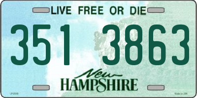 NH license plate 3513863