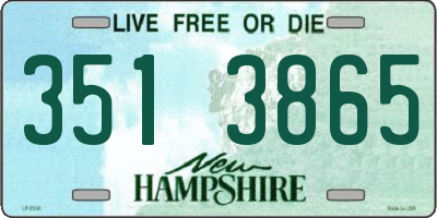 NH license plate 3513865