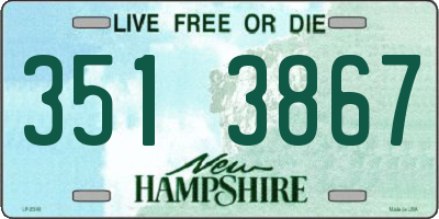 NH license plate 3513867