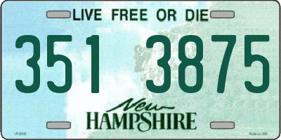 NH license plate 3513875