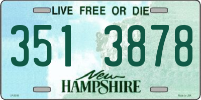 NH license plate 3513878