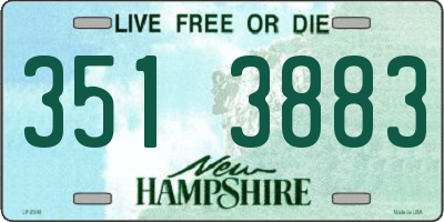 NH license plate 3513883