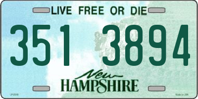 NH license plate 3513894