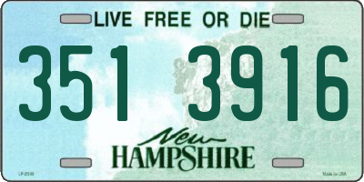 NH license plate 3513916