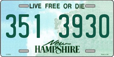 NH license plate 3513930