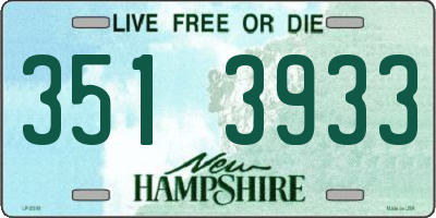 NH license plate 3513933