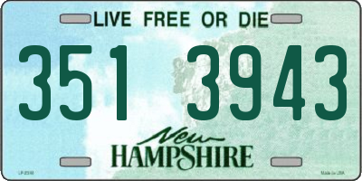 NH license plate 3513943