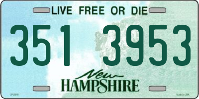 NH license plate 3513953