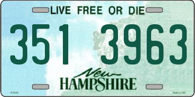 NH license plate 3513963