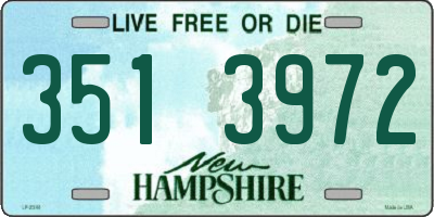 NH license plate 3513972