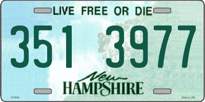 NH license plate 3513977