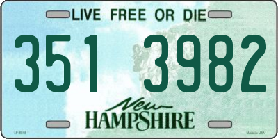 NH license plate 3513982
