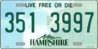NH license plate 3513997