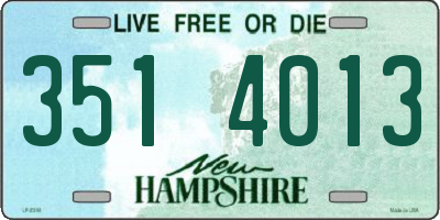NH license plate 3514013