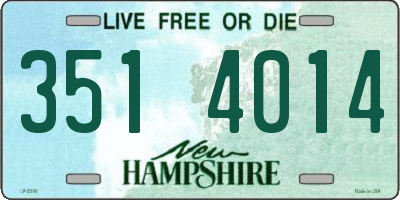 NH license plate 3514014