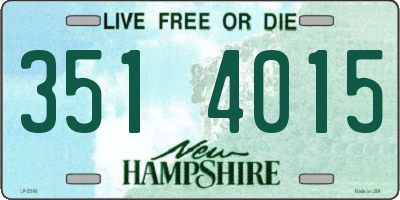 NH license plate 3514015
