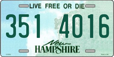 NH license plate 3514016